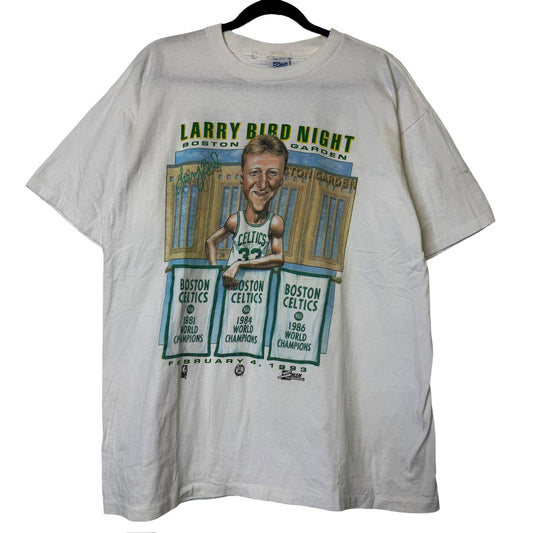 1993 Boston Celtics Larry Bird Night Salem Sportswear NBA T-Shirt Sz XL (B2176)
