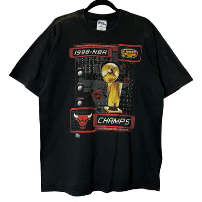 1998 Chicago Bulls NBA Championship T-Shirt Sz L (B2173)