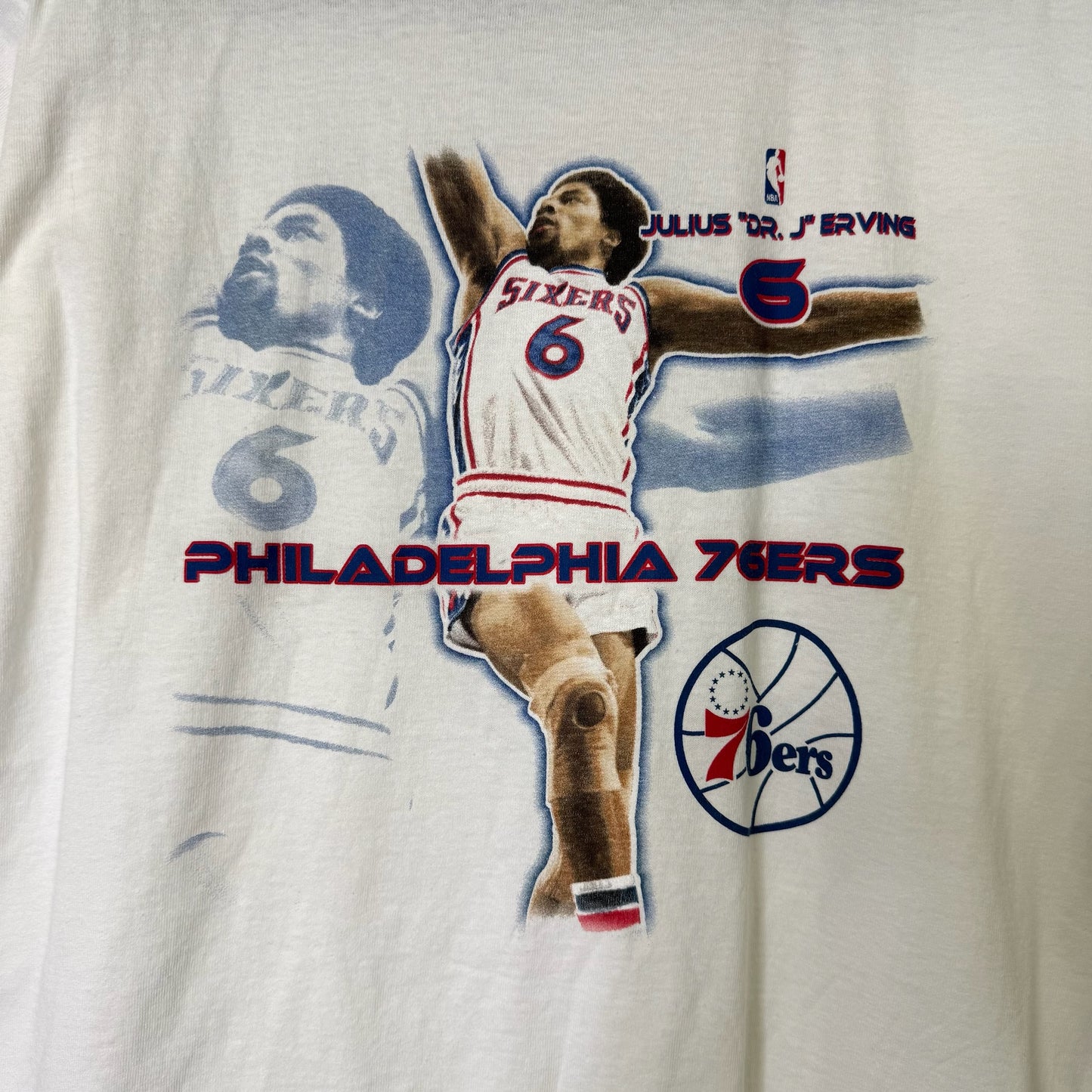 2000s Julius Irvin Philadelphia 76ers MLB T-shirt Sz L (B1608)