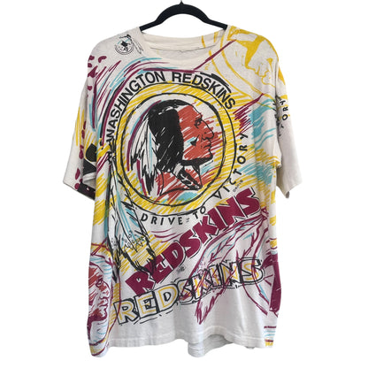 90s Washington Redskins AOP T-Shirt Sz XL (A4260)