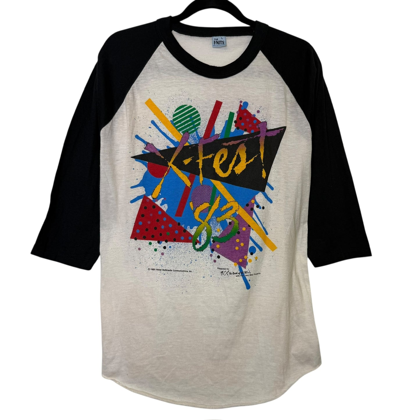 1983 X-Fest Raglan Shirt Sz L (B369)