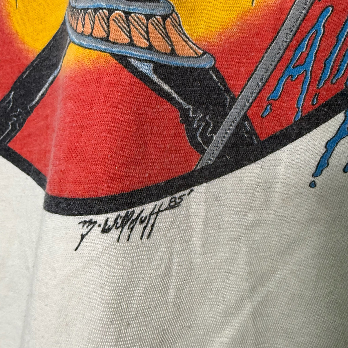 1985 Motley Crue Theatre of Pain Raglan T-Shirt Sz M