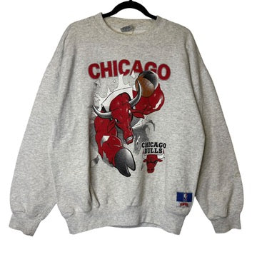 90s Chicago Bulls NBA Nutmeg Breakthrough Crewneck Sz L (B2086)