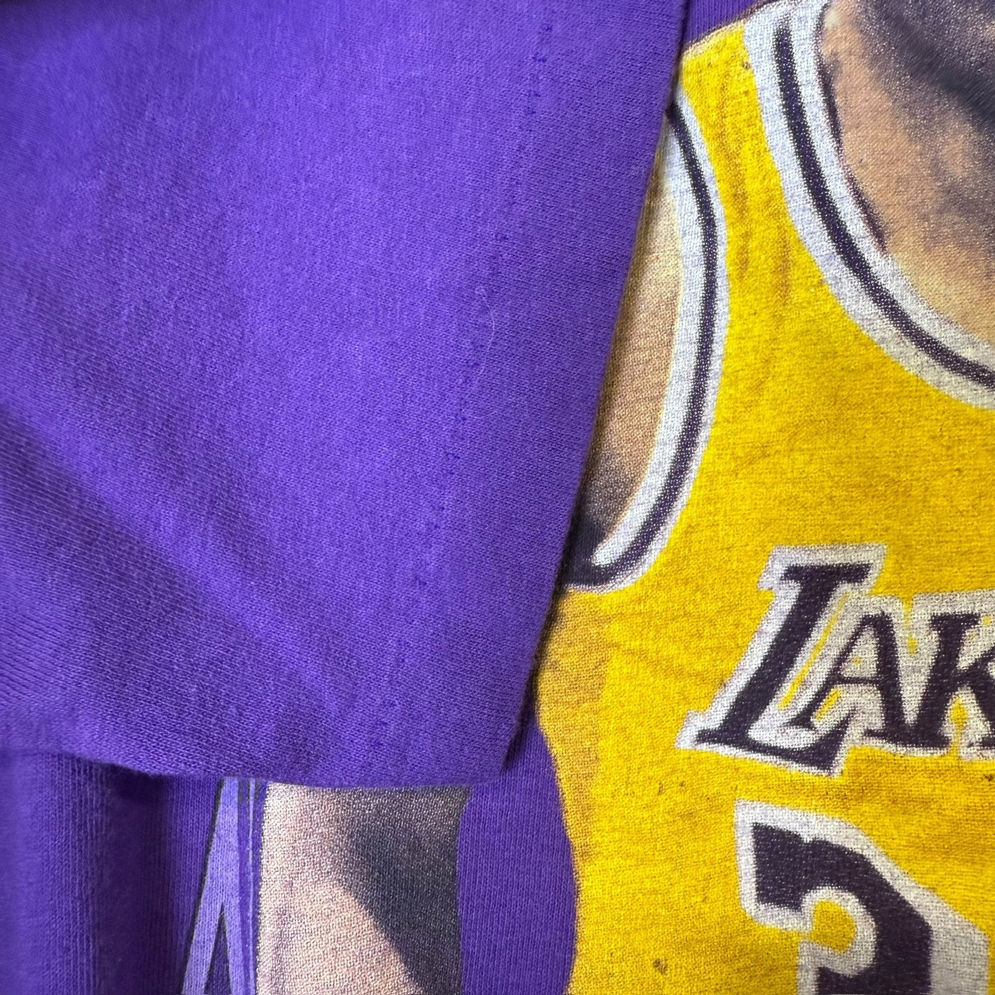 1990 Magic Johnson Los Angeles Lakers Salem NBA T-shirt Sz L (A3093)