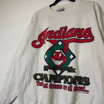 1995 Cleveland Indians MLB Crewneck Sz L (B2091)