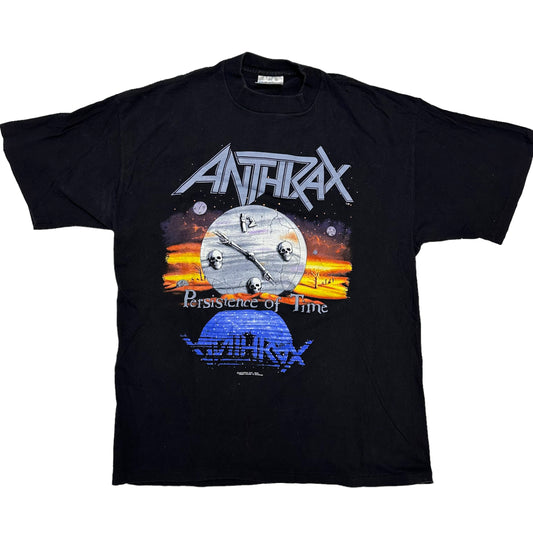 1990 Anthrax Persistence of Time T-Shirt Sz L (A3029)