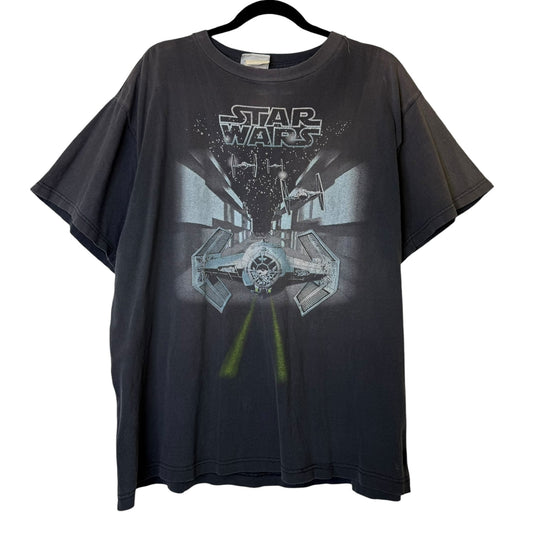 90's Star Wars Tie Fighter & X-wing T-shirt Sz L (A8214)