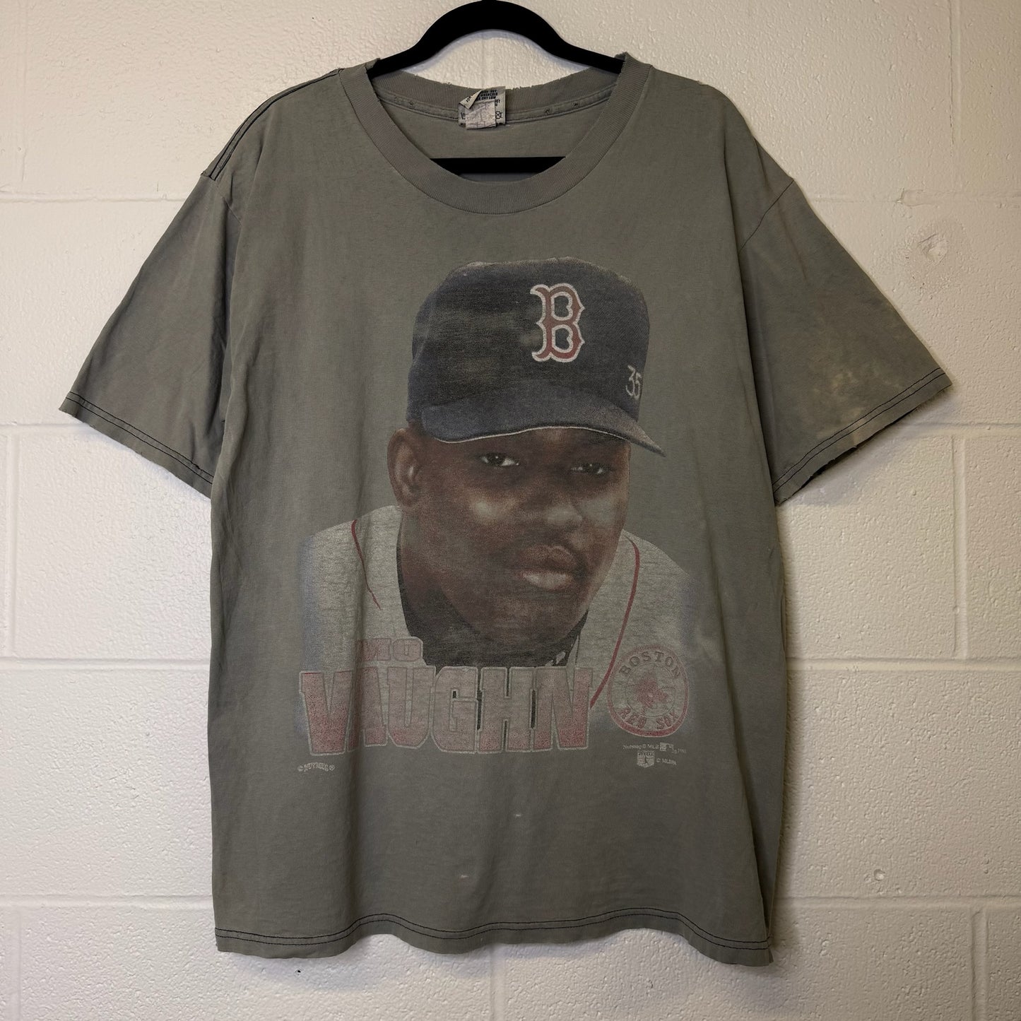 1995 Boston Red Sox Maurice Vaughn MLB T-shirt Sz XL (B660)