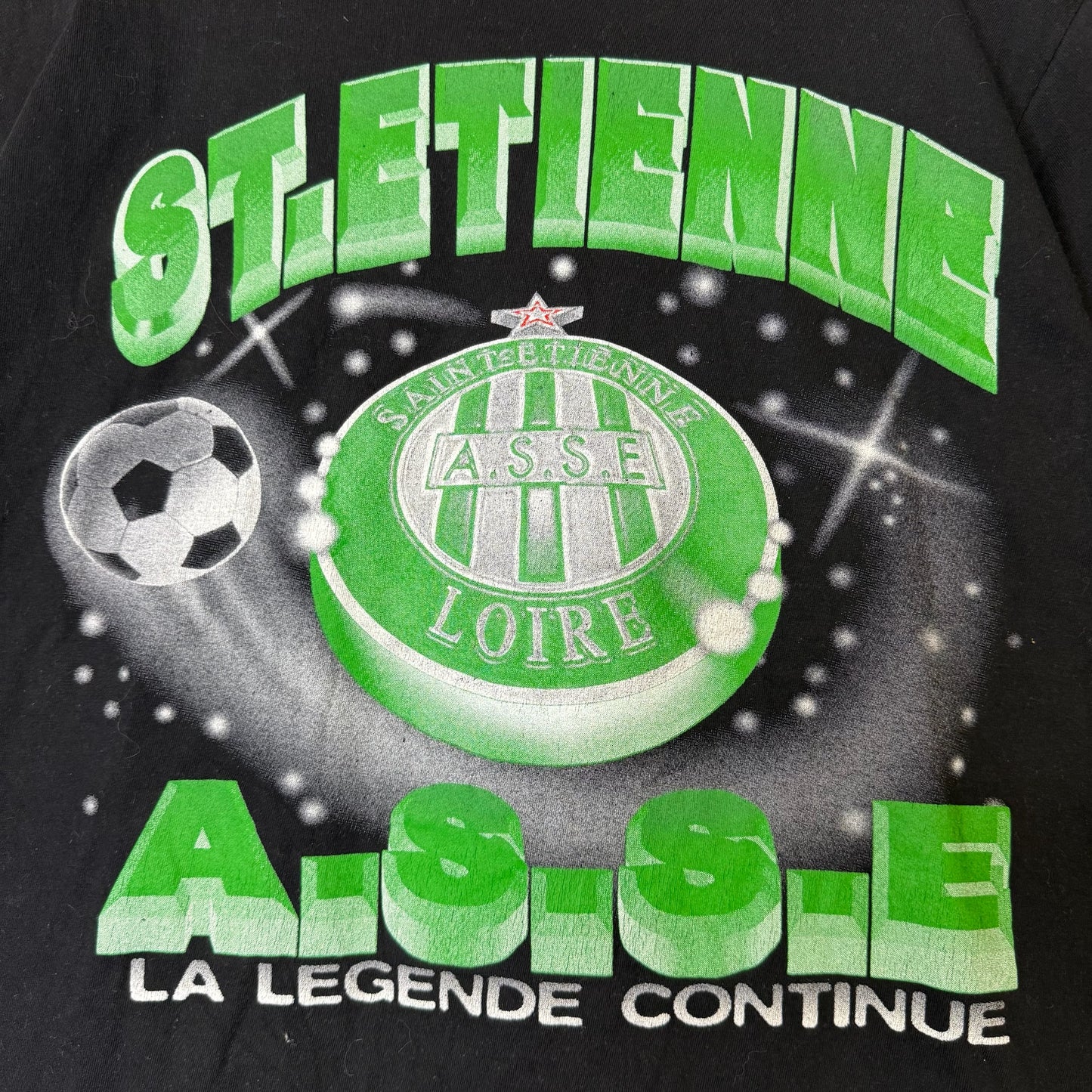 90s St Etienne ASSE Soccer T-Shirt Sz M (B2631)