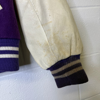 90's Esprit Canada Letterman Leather/wool Jacket Sz L