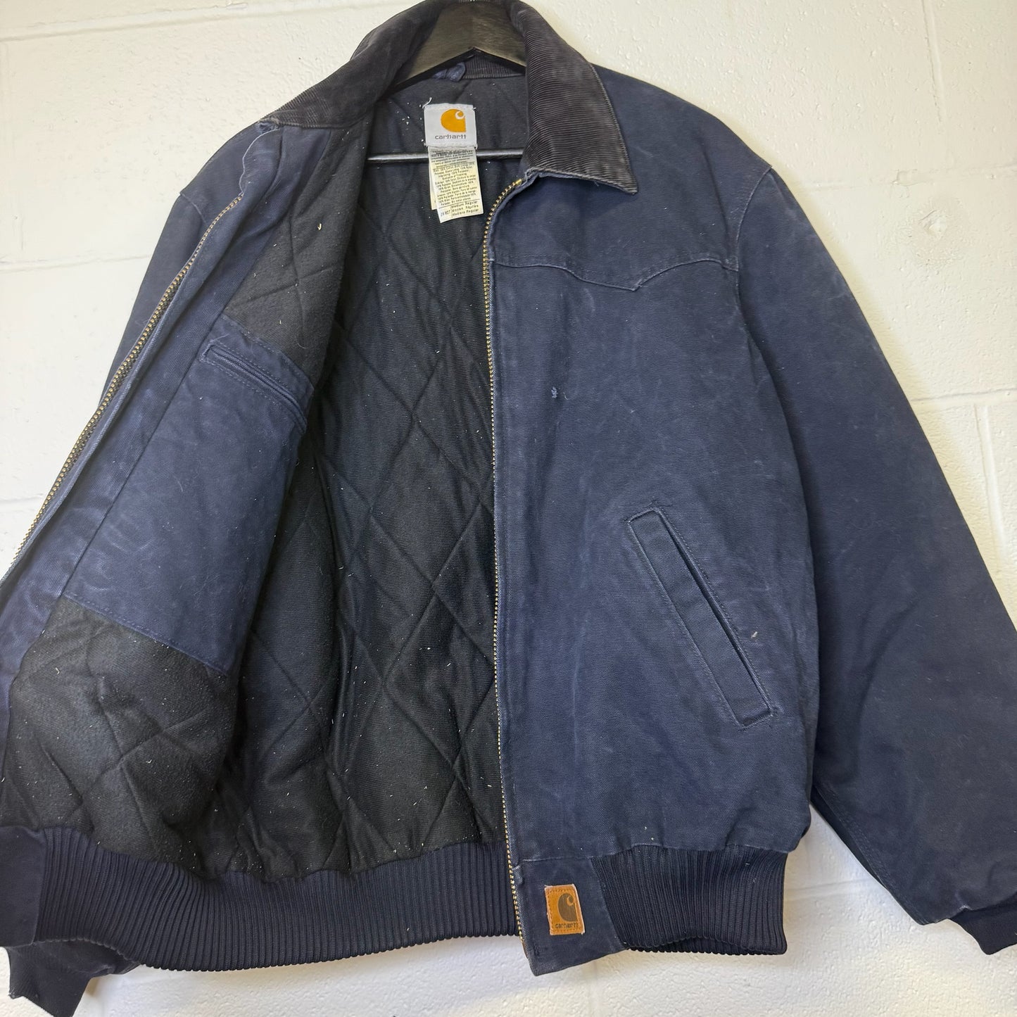 Carhartt Santa Fe J14 MDT Jacket Sz M (B1784) Navy Blue