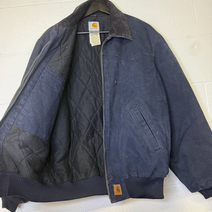 Carhartt Santa Fe J14 MDT Jacket Sz M (B1784) Navy Blue