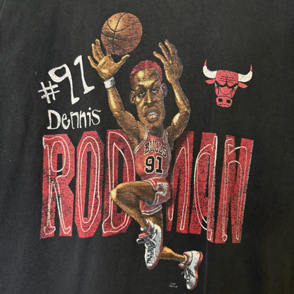 90's Dennis Rodman Chicago Bulls NBA  T-shirt Sz L (B651)
