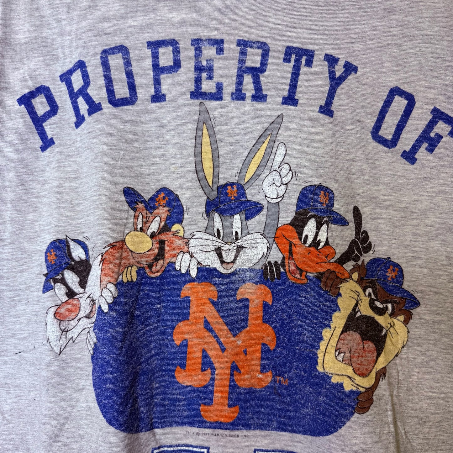 1991 New York Mets Tunes Looney Tunes NFL T-Shirt (B2337)