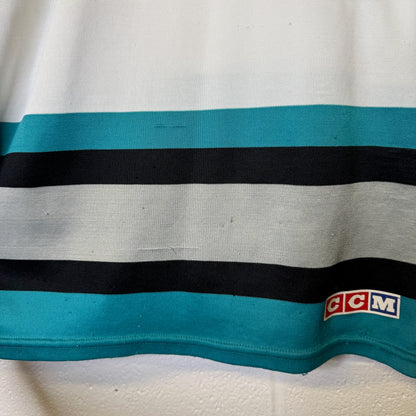 90s San Jose Sharks CCM NHL Hockey Jersey Sz L (B1805)