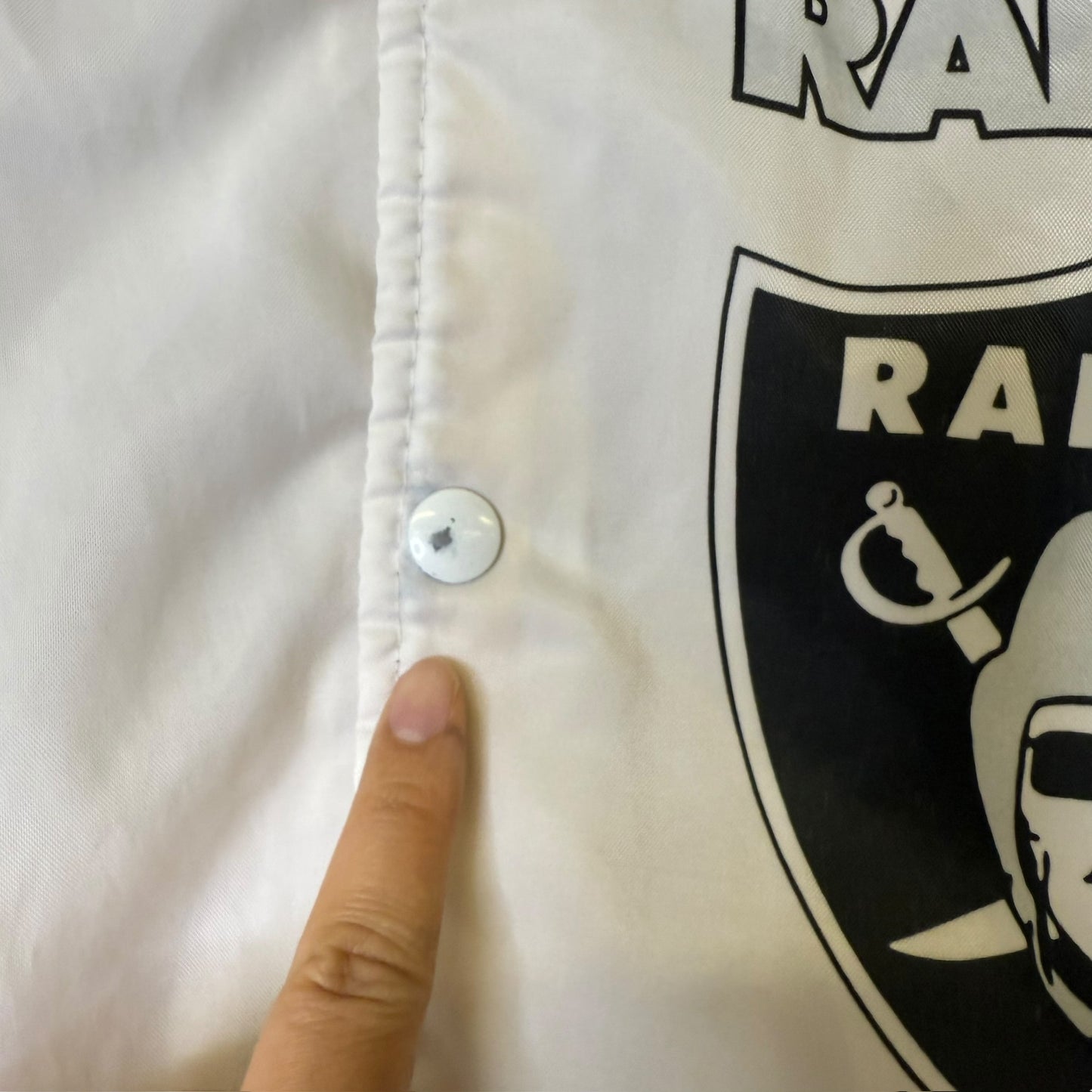 90s Los Angeles Raiders NFL Chalkline Fanimation Jacket