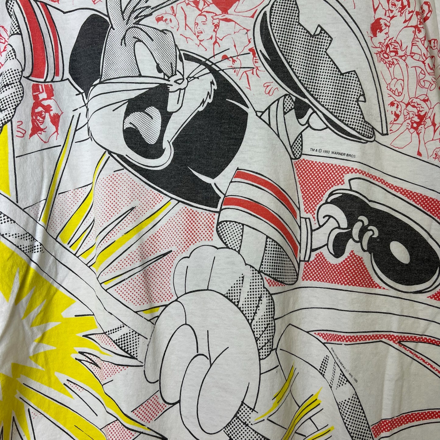 1993 Bugs Bunny Detroit Red Wings NHL T-shirt  (B2433)