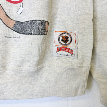 90s Detroit Red Wings Nutmeg Breakthrough Crewneck Sz L (B2074)