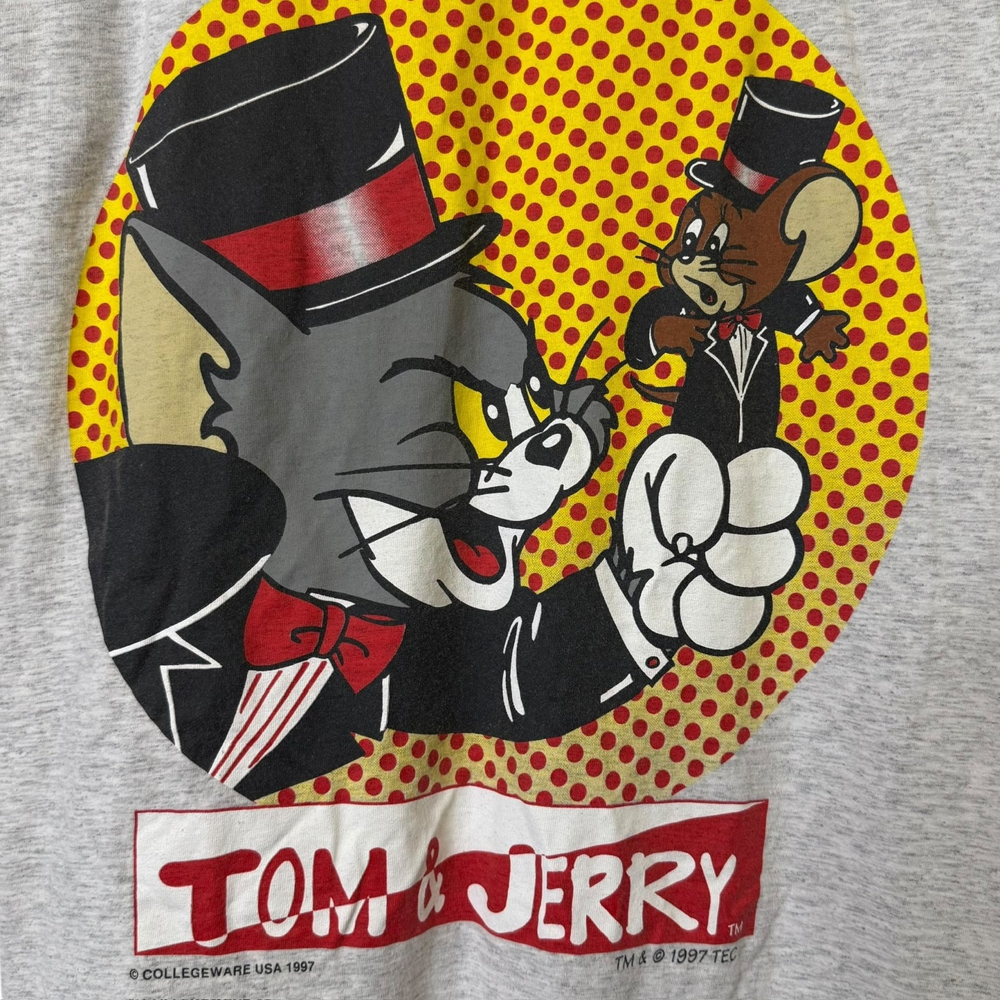 1997 Tom & Jerry Cartoon T-shirt Sz L (B316)