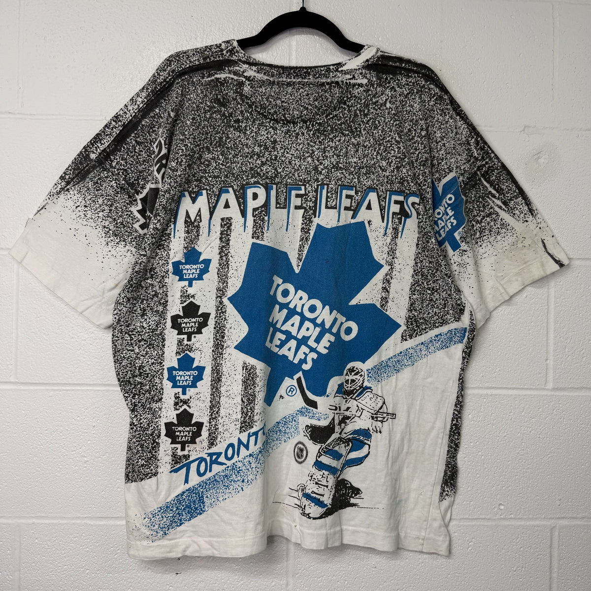 90s Toronto Maple Leafs NHL AOP T-Shirt Sz XL