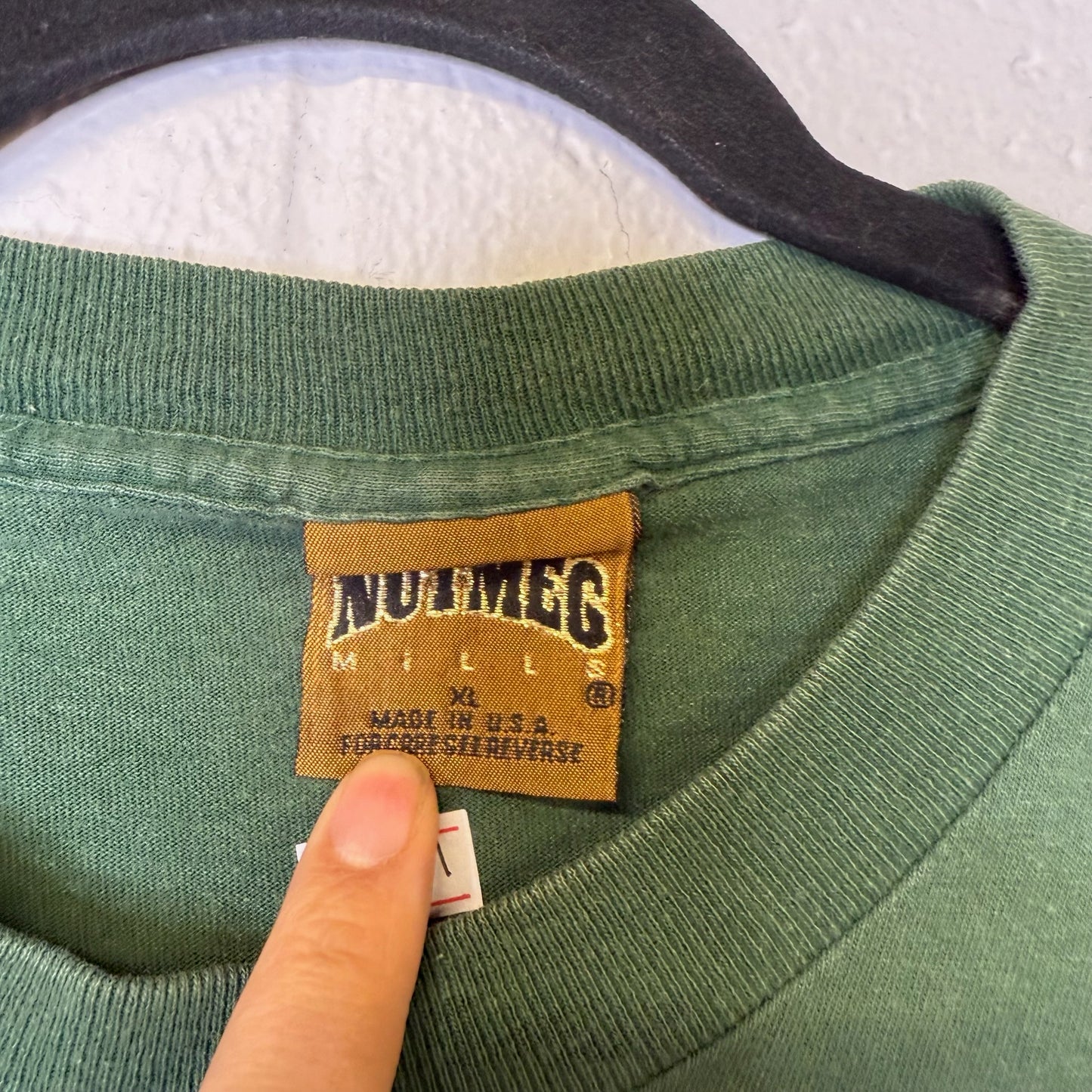 1991 Oakland Athletics MLB Triple Threat Nutmeg T-shirt Sz L (B1758)