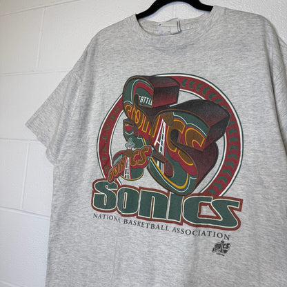 90s Seattle Super Sonics NBA T-Shirt Sz XL (B2852)