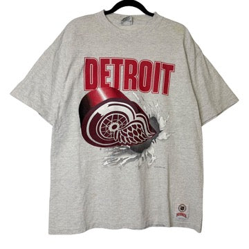 90's Detroit Red Wings NHL Nutmeg Breakthrough T-Shirt Sz XL (B2083)