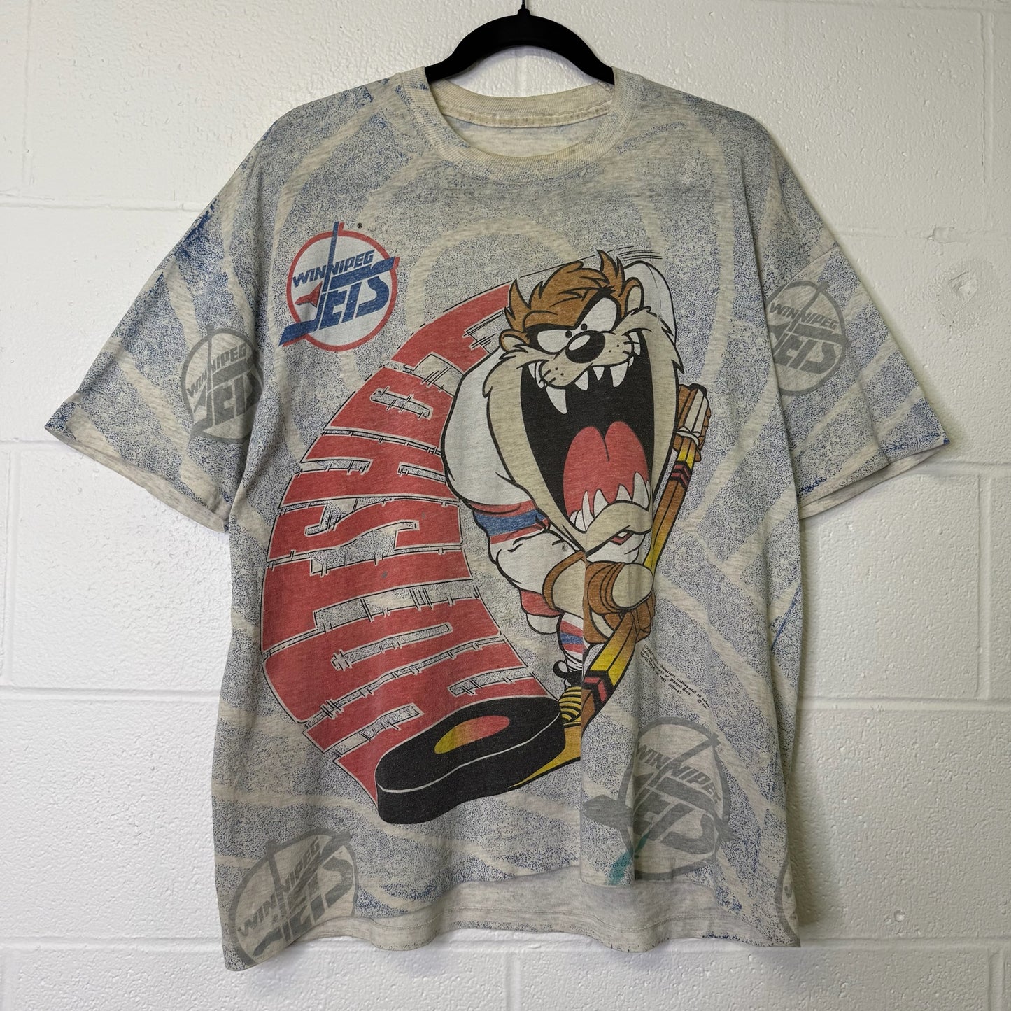 1992 Taz Winnipeg Jets NHL T-Shirt Sz XL (B679)
