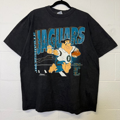 90s Jacksonville Jaguars NFL Flintstones T-Shirt Sz XL (B2939)