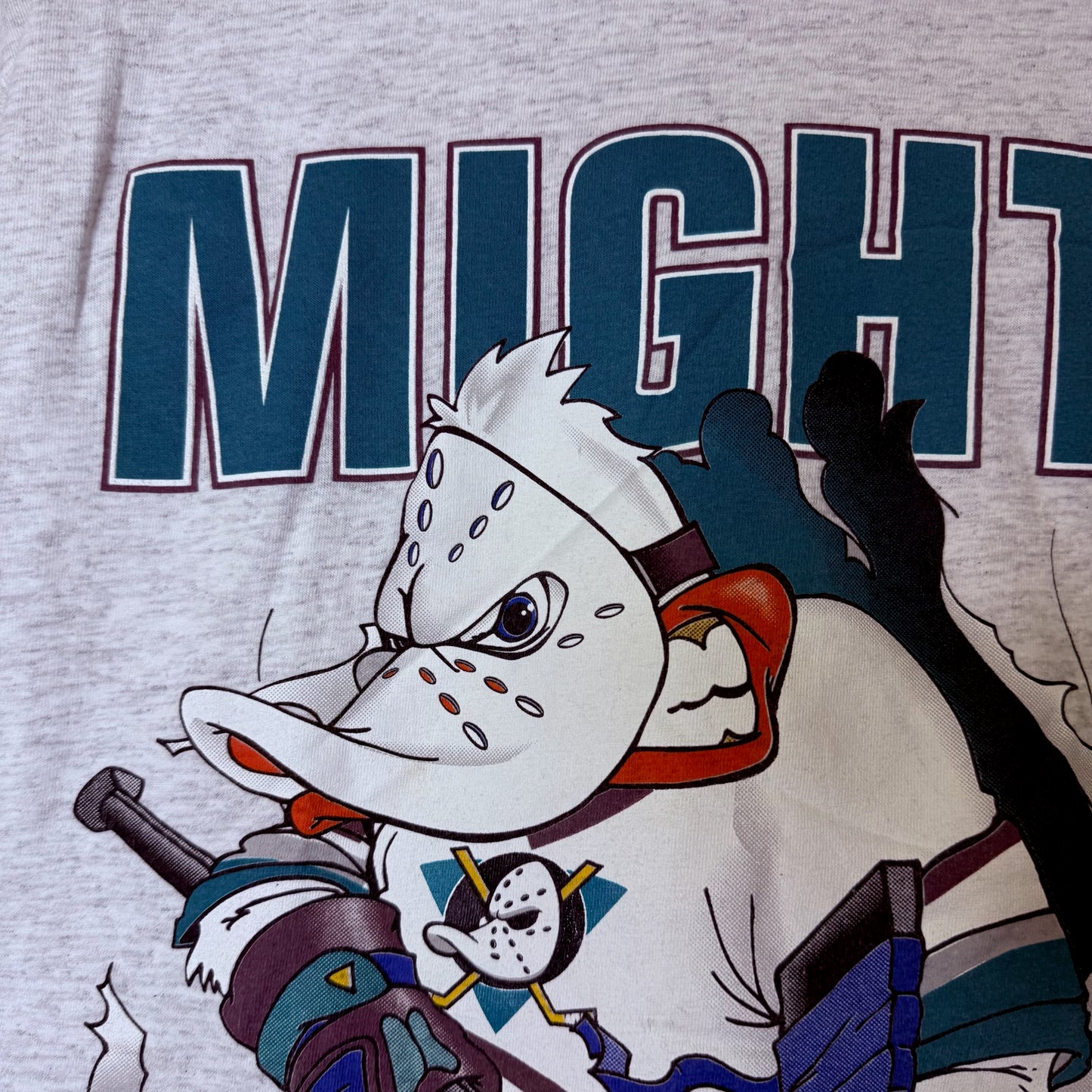 90's Mighty Ducks Nutmeg Breakthrough NHL T-Shirt Sz L (B2347)