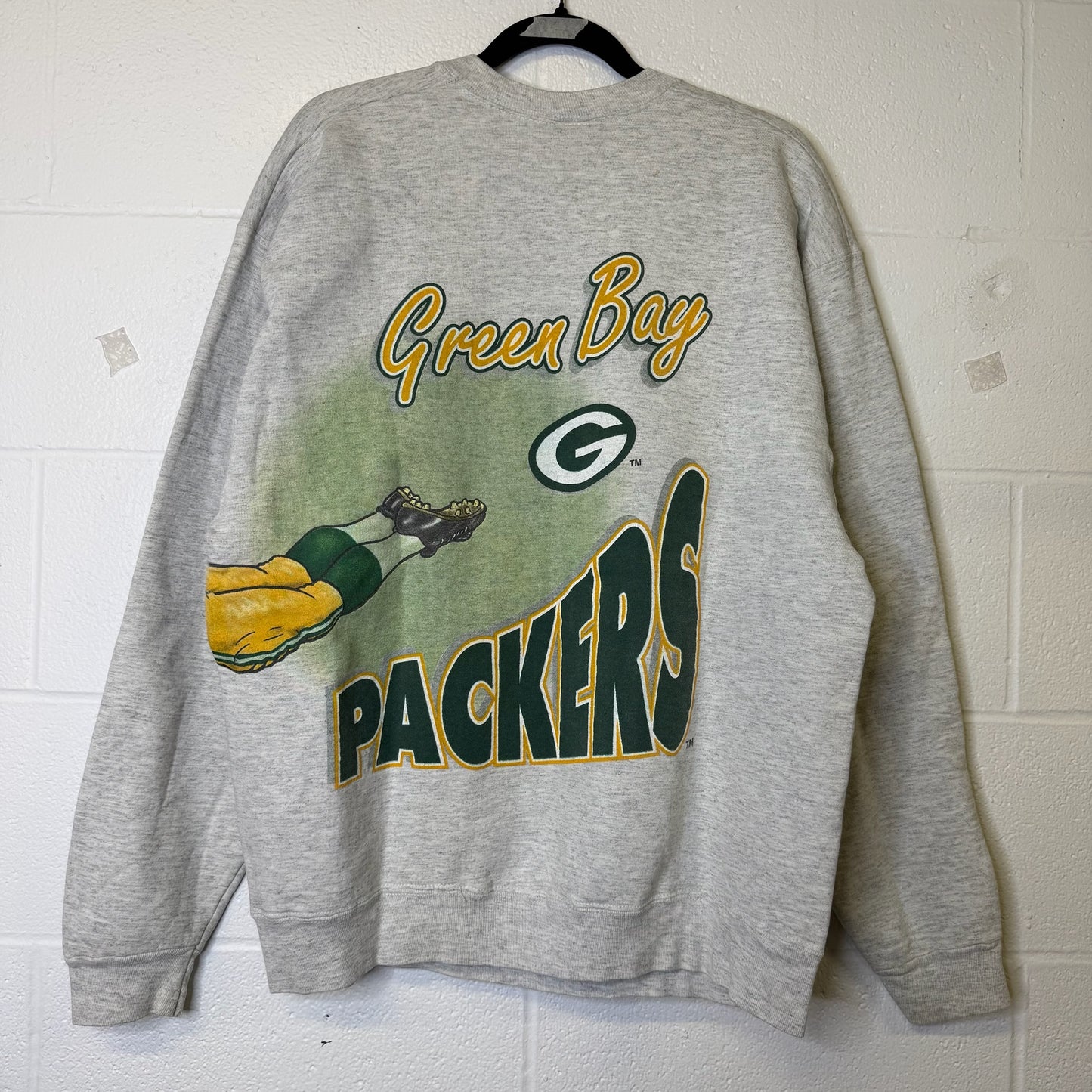 90s Green Bay Packers Salem Wraparound Crewneck NFL (b2590)