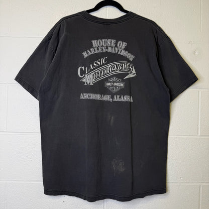 2002 Harley Davidson Anchorage Alaska T-Shirt Sz XL (B1988)