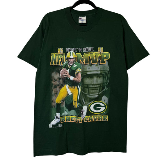 1996 Brett Favre Green Bay Packers NFL T-shirt Sz M (B1775)