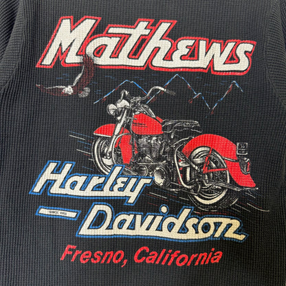 80's Harley Davidson Thermal Long Sleeve Sz M (B458)