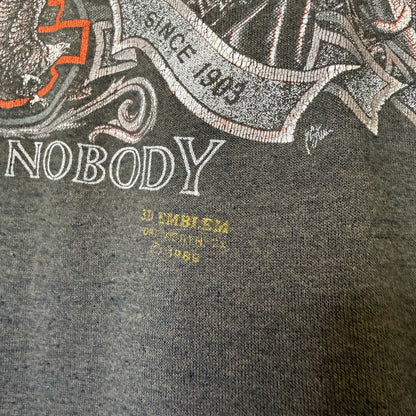 1989 Harley Davidson Chop Shop 3D Emblem T-Shirt Sz M (B471)