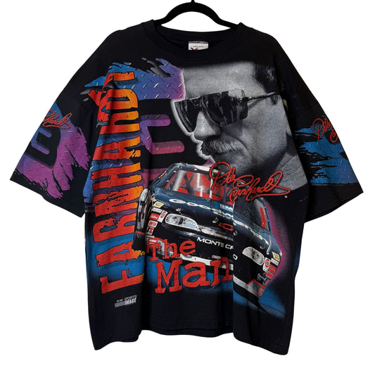 1997 Dale Earnhardt AOP NASCAR T-Shirt Size L (B2378 )