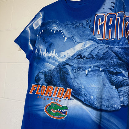 90s Florida Gators NCAA AOP T-shirt Sz L (B2816)