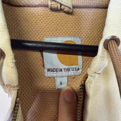 Carhartt Tan Hooded Jacket Sz S (B1781)