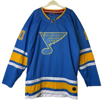 90's St Louis Blues NHL Adidas Brayden Shenn Autographed Jersey Sz 54