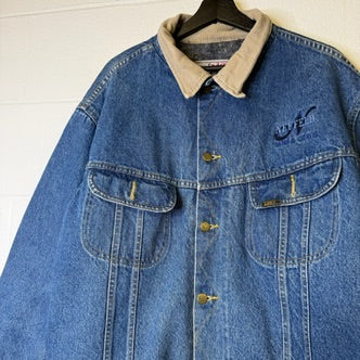 90's Lee Storm Rider Denim Coat Jacket Sz 52 (B1960)
