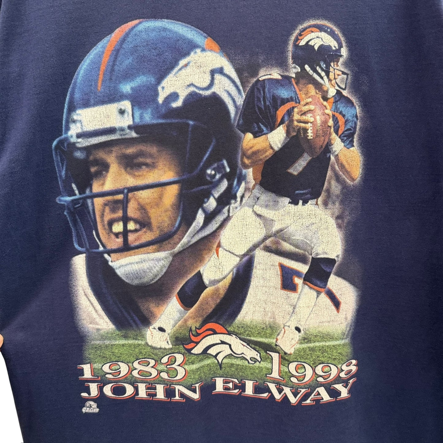 1998 John Elway Denver Broncos NFL T-Shirt Sz L (B1261)