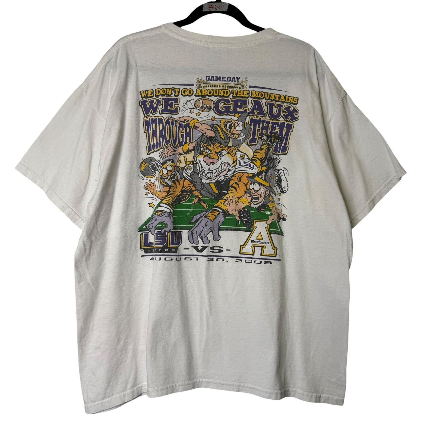 2008 LSU Arizona Rivalry Game NCAA T-shirt Sz XL (B1659)