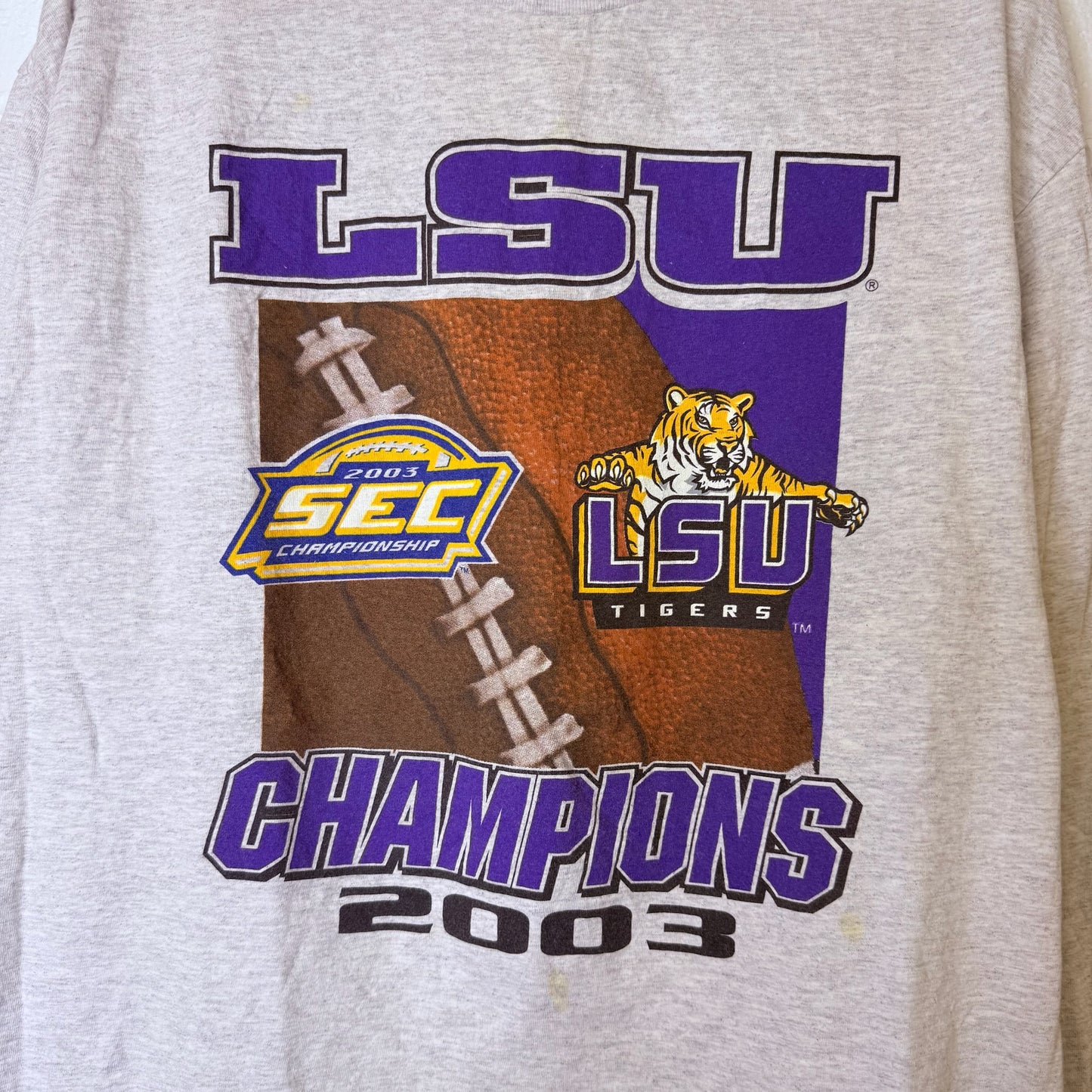 2003 LSU Tigers NCAA Champions Long Sleeve Sz XL (B2400)