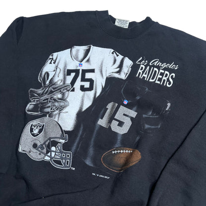 1993 LA Raiders Nutmeg Locker Room Crewneck Sz XL (A1042)