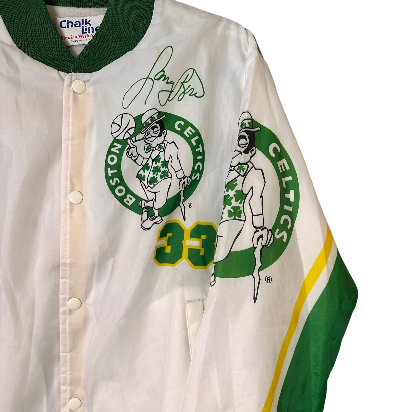 90's Larry Bird Boston Celtics AOP NBA Jacket Sz M