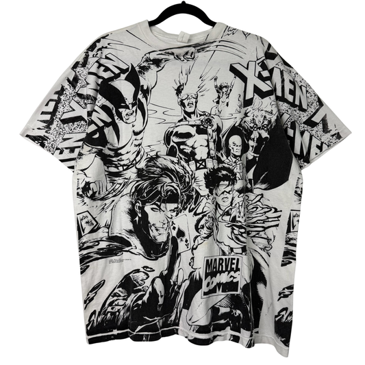 1993 Marvel X-Men All Over Print T-Shirt Sz XL