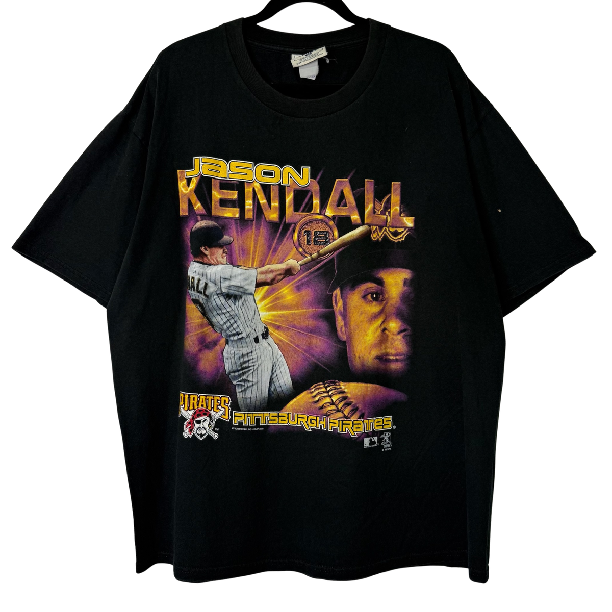 90s Jason Kendall Pittsburgh Pirates MLB Coin T-Shirt Sz XL