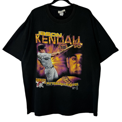 90s Jason Kendall Pittsburgh Pirates MLB Coin T-Shirt Sz XL