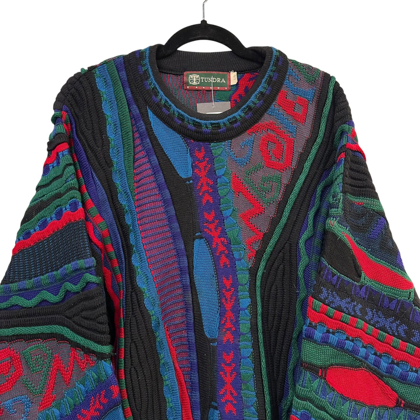 90's Coogi Style by Tundra Knit Sweater Sz L (A7484)