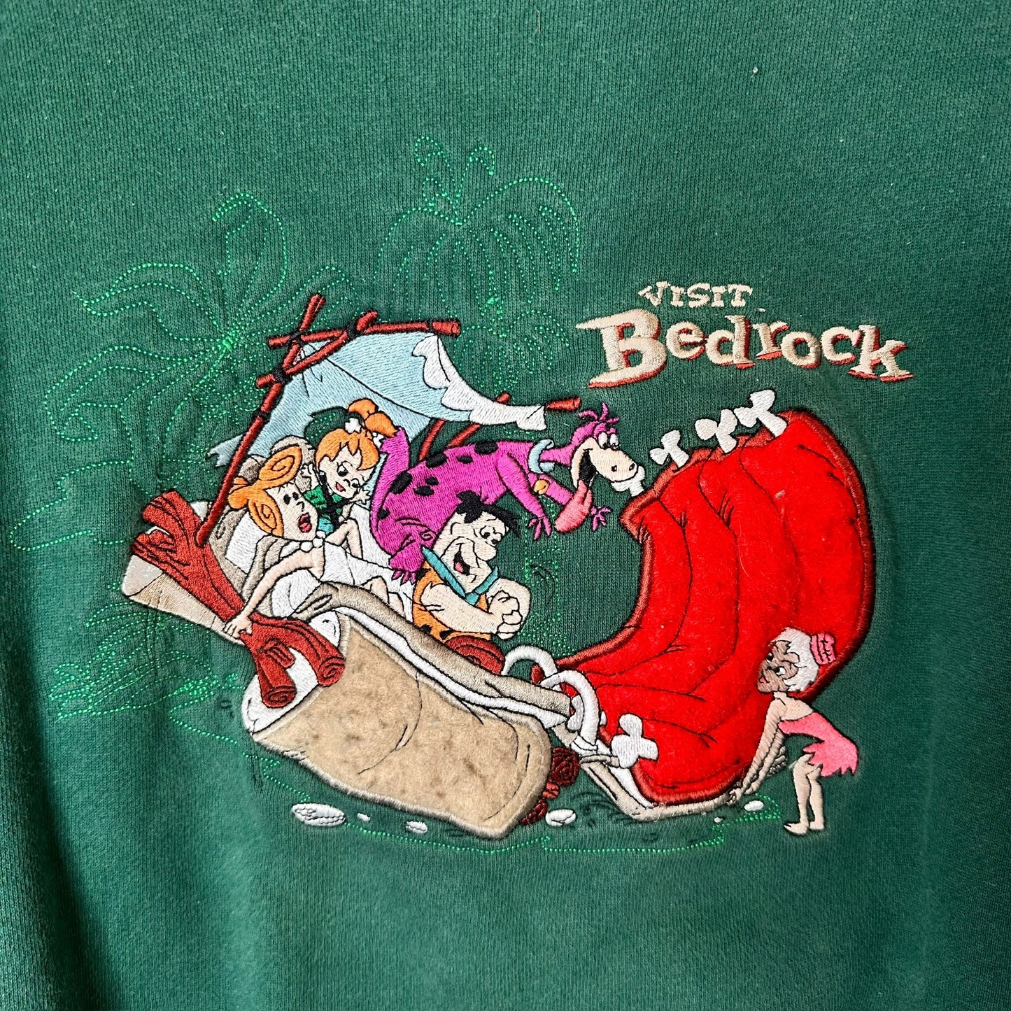 1995 Flintstones Visit Bedrock Crewneck Sz M (A8026)